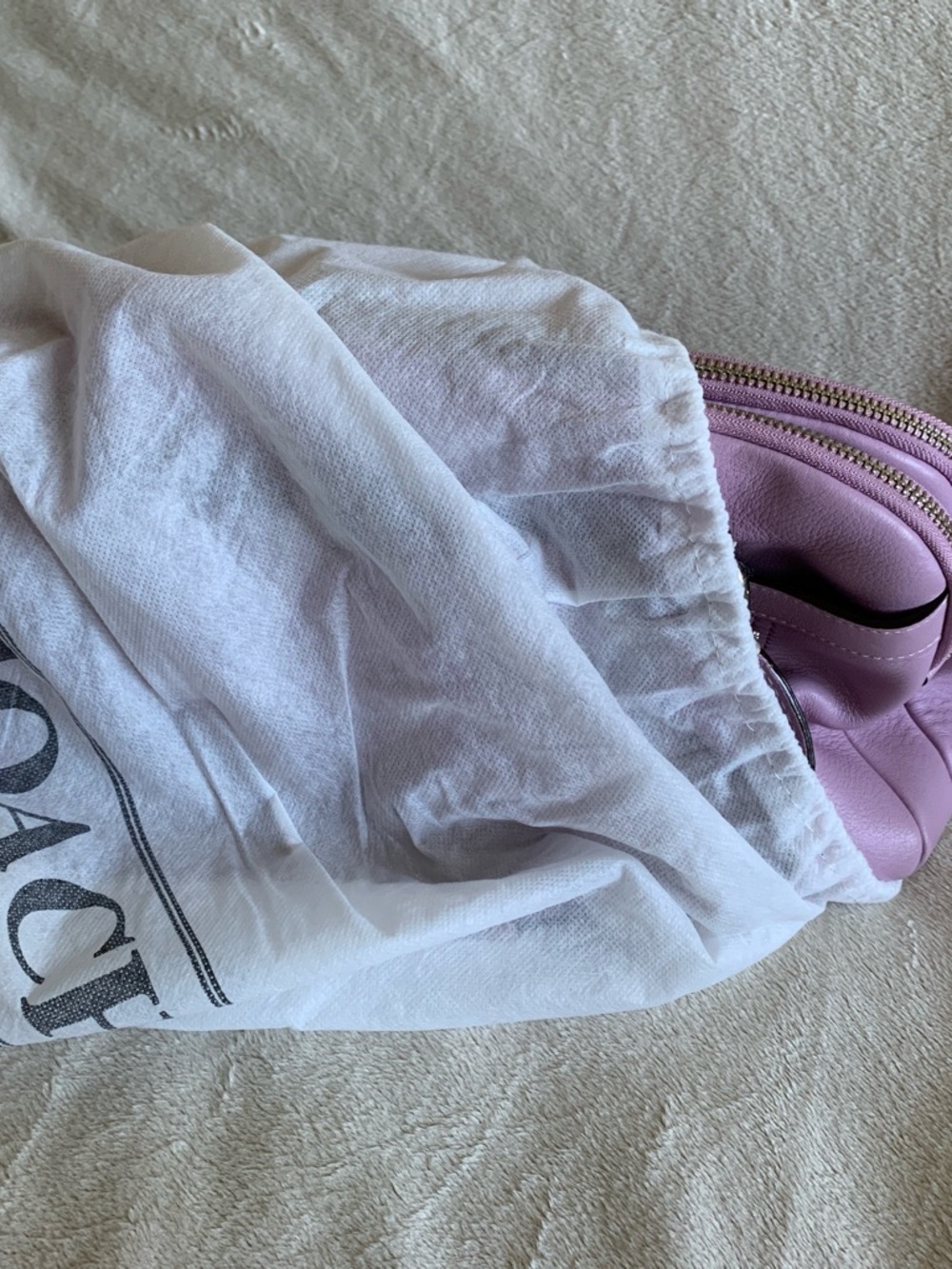 Coach Lavender Pebbled Leather Satchel Purse PRICE DROP – SHIPS TOMORROW - Picture 5 of 8